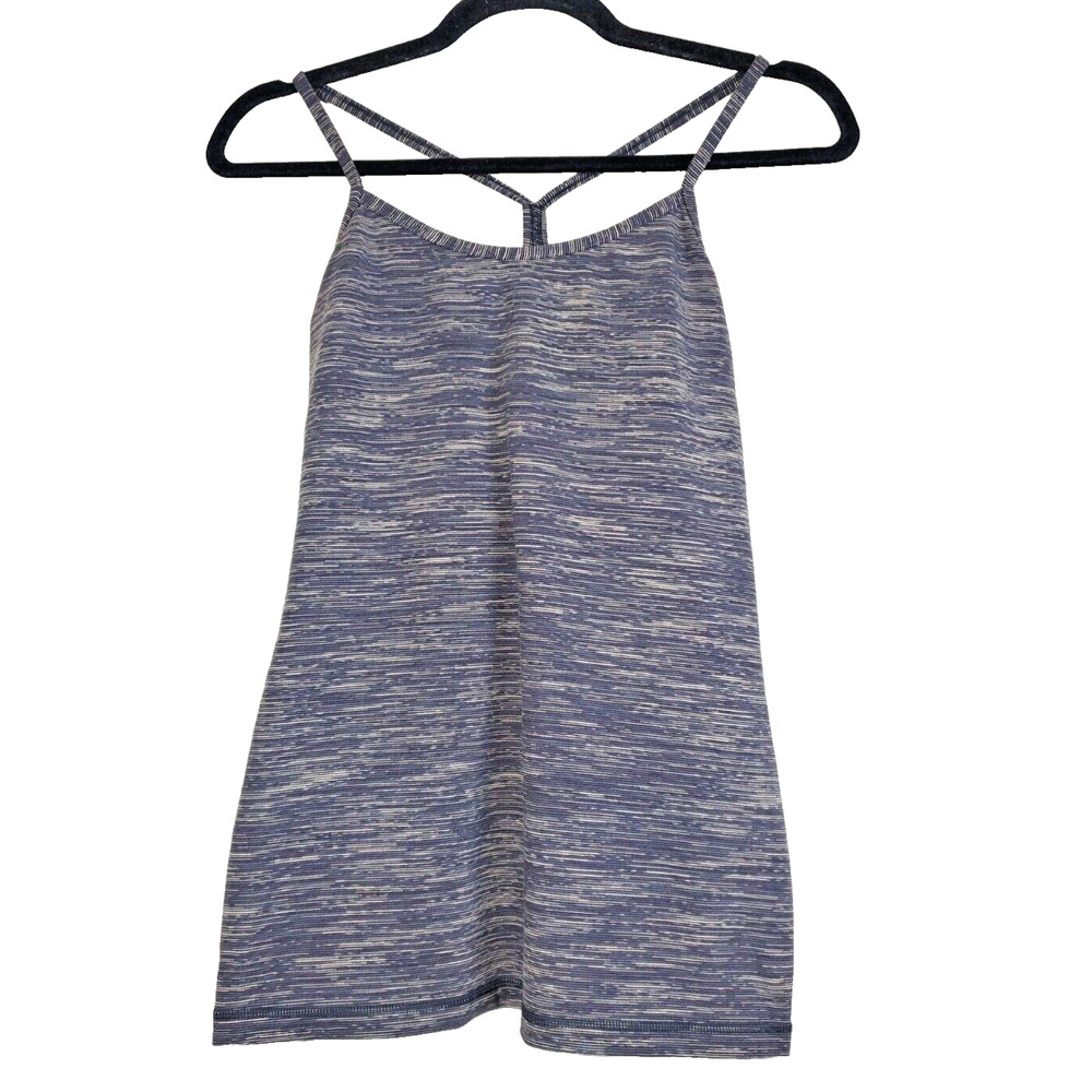 Lululemon Women 8 Power Y Tank Top BLACK Gym Run Yoga Athletic‎ Racerback Luon